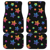 Colorful Star Pattern Front And Back Car Mats