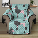 poodle dog green background Recliner Cover Protector