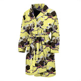 Ostrich Pattern Print Design 04 Men's Bathrobe