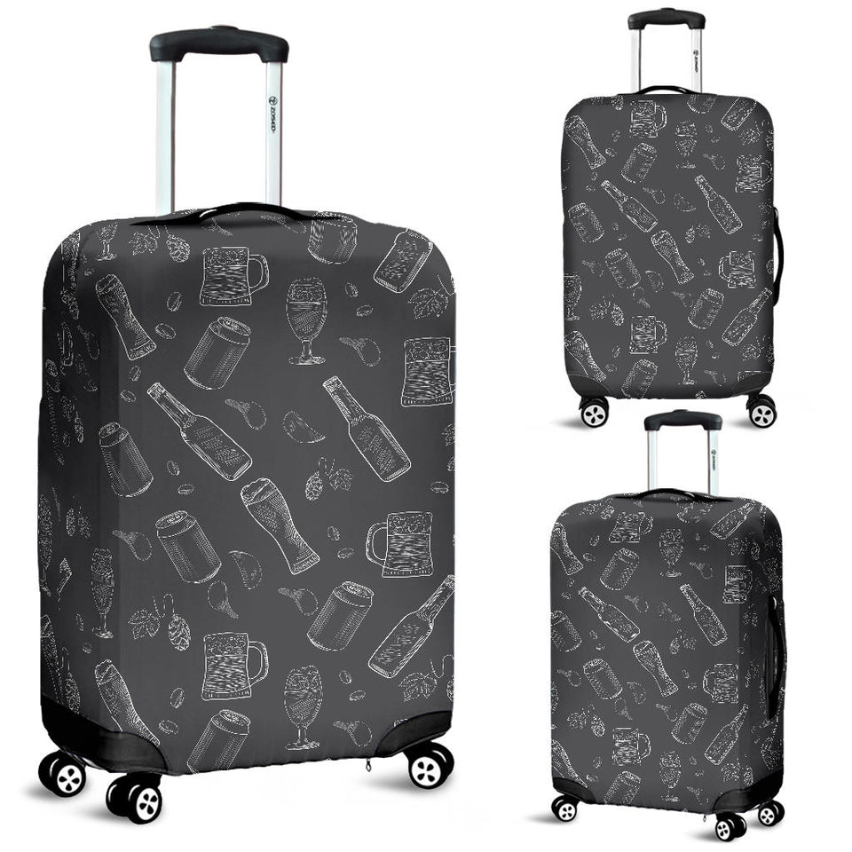 Beer Hand Drawn Pattern Luggage Covers