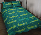 Crocodile pattern Quilt Bed Set