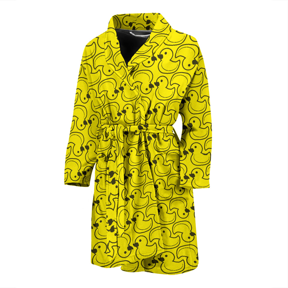 Duck Toy Pattern Print Design 02 Men's Bathrobe