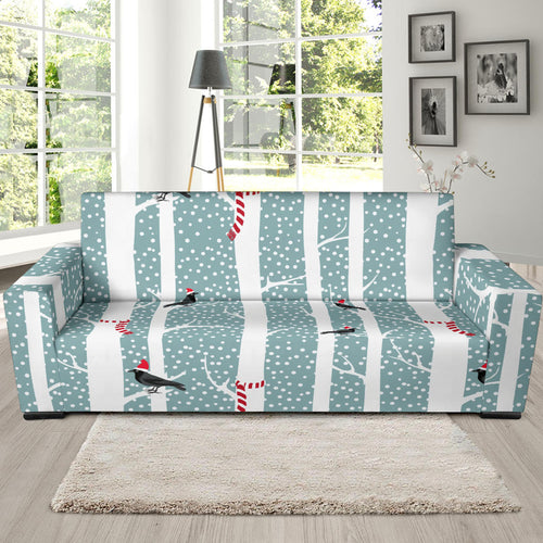 Crows Christmas Hat Scarf Sofa Slipcover