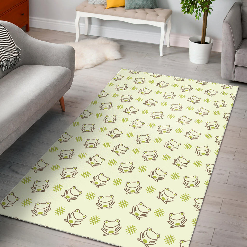 Cute Cartoon Frog Baby Pattern Area Rug