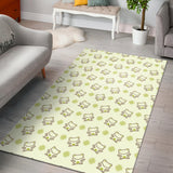Cute Cartoon Frog Baby Pattern Area Rug