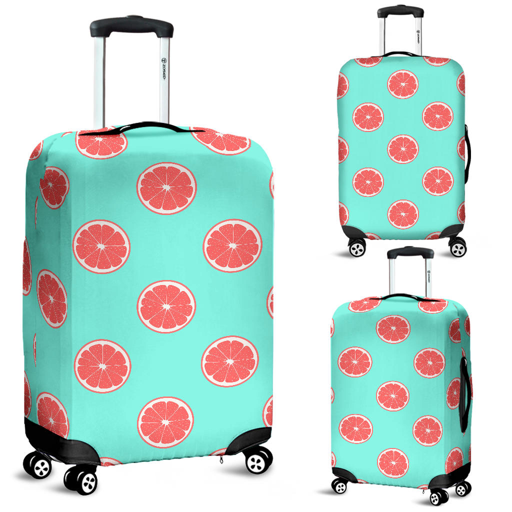 Grapefruit Green Background Luggage Covers