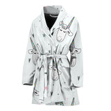 Cute Goat Design Pattern Women'S Bathrobe