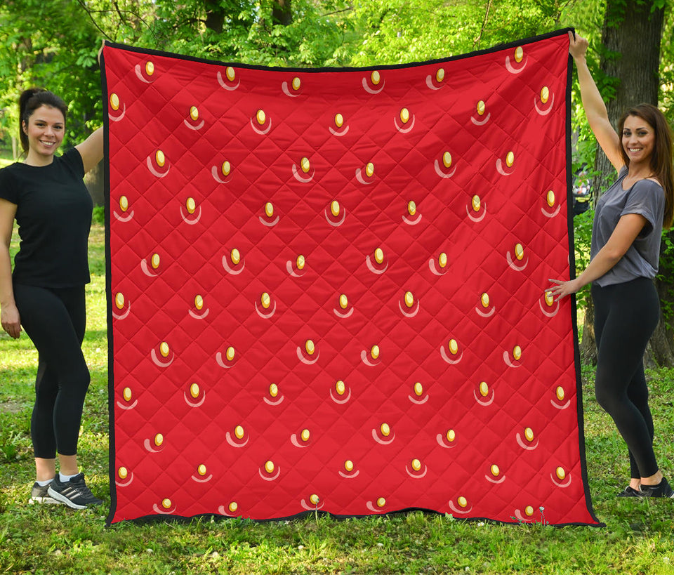 Strawberry Texture Skin Pattern Premium Quilt