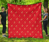 Strawberry Texture Skin Pattern Premium Quilt