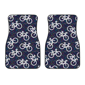 Bicycle Pattern Print Design 03 Front Car Mats