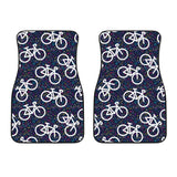 Bicycle Pattern Print Design 03 Front Car Mats