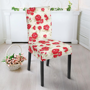 Rose Pattern Print Design 01 Dining Chair Slipcover