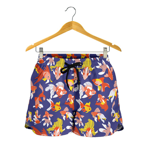 Goldfish Pattern Print Design 04 Women Shorts