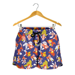 Goldfish Pattern Print Design 04 Women Shorts