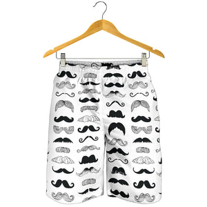 Mustache Beard Pattern Print Design 04 Men Shorts