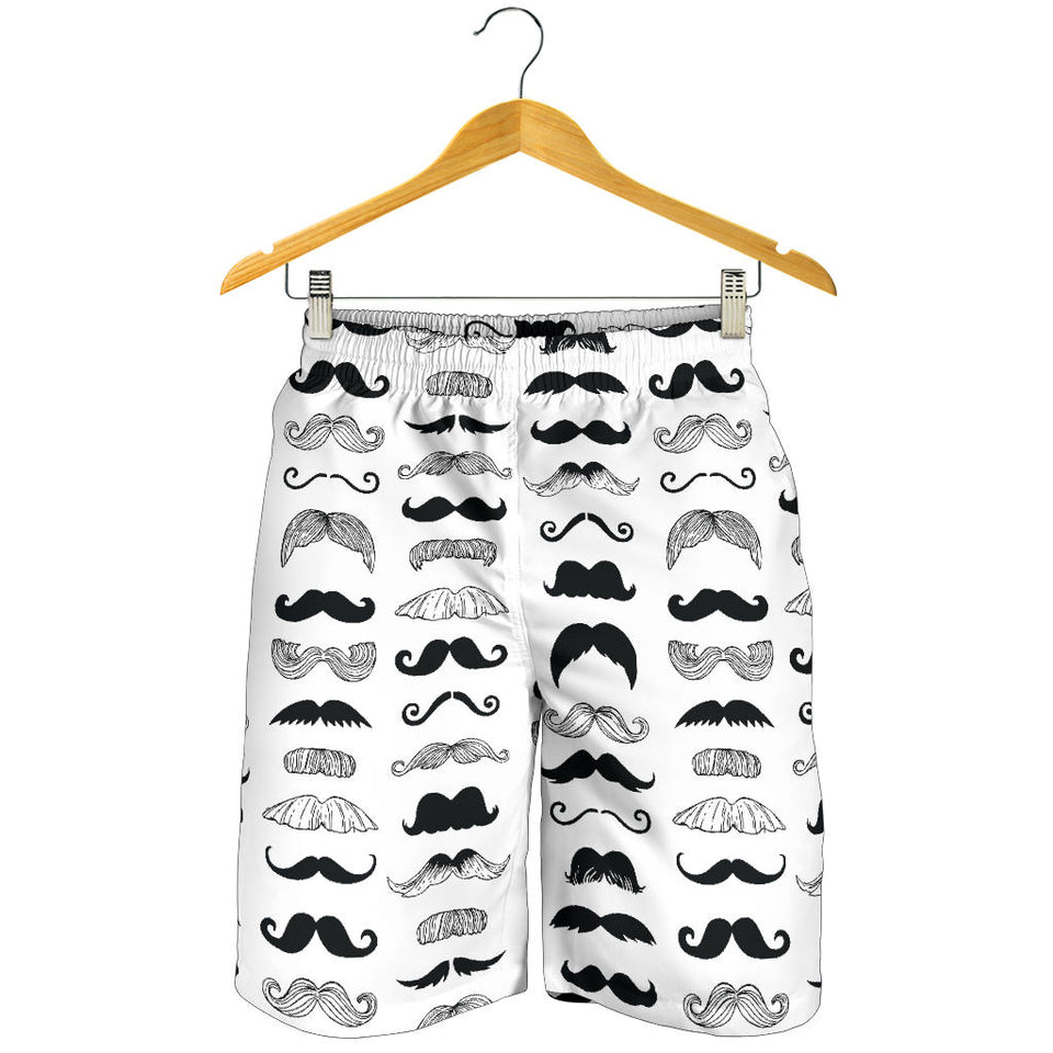 Mustache Beard Pattern Print Design 04 Men Shorts