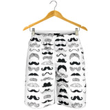 Mustache Beard Pattern Print Design 04 Men Shorts