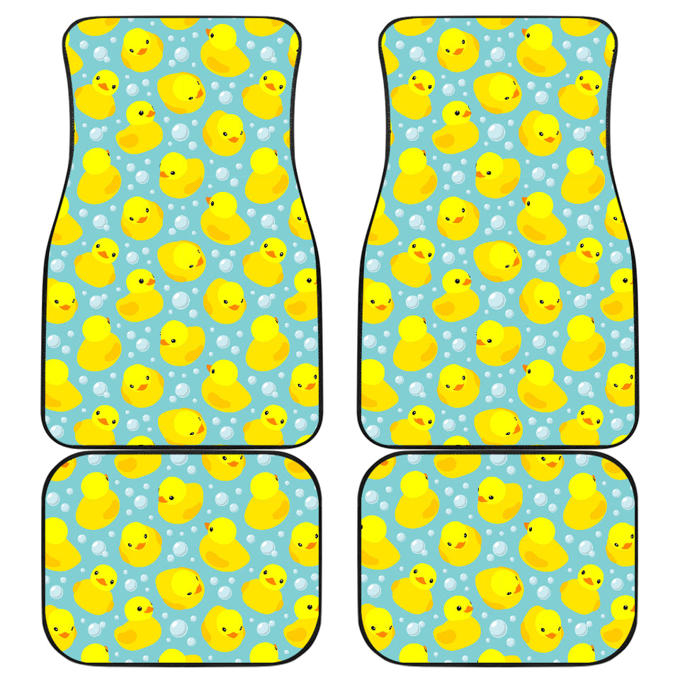 Duck Toy Pattern Print Design 03 Front and Back Car Mats