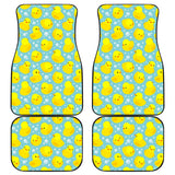 Duck Toy Pattern Print Design 03 Front and Back Car Mats