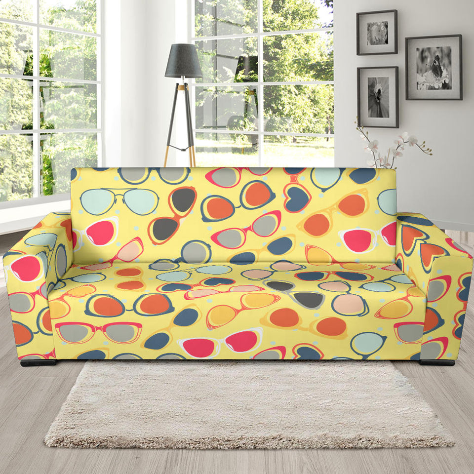 Sun Glasses Pattern Print Design 05  Sofa Slipcover