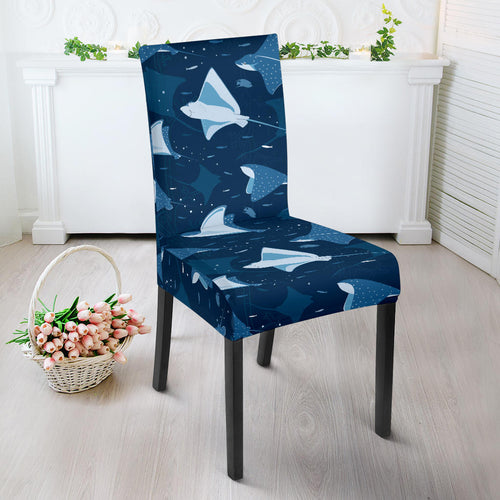 Stingray Pattern Print Design 04 Dining Chair Slipcover