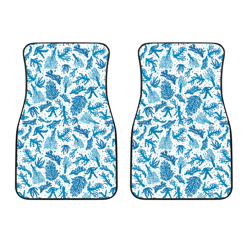 Coral Reef Pattern Print Design 01 Front Car Mats