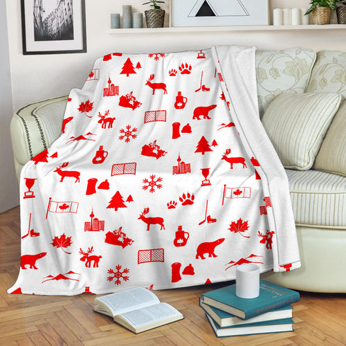 Canada Pattern Print Design 04 Premium Blanket