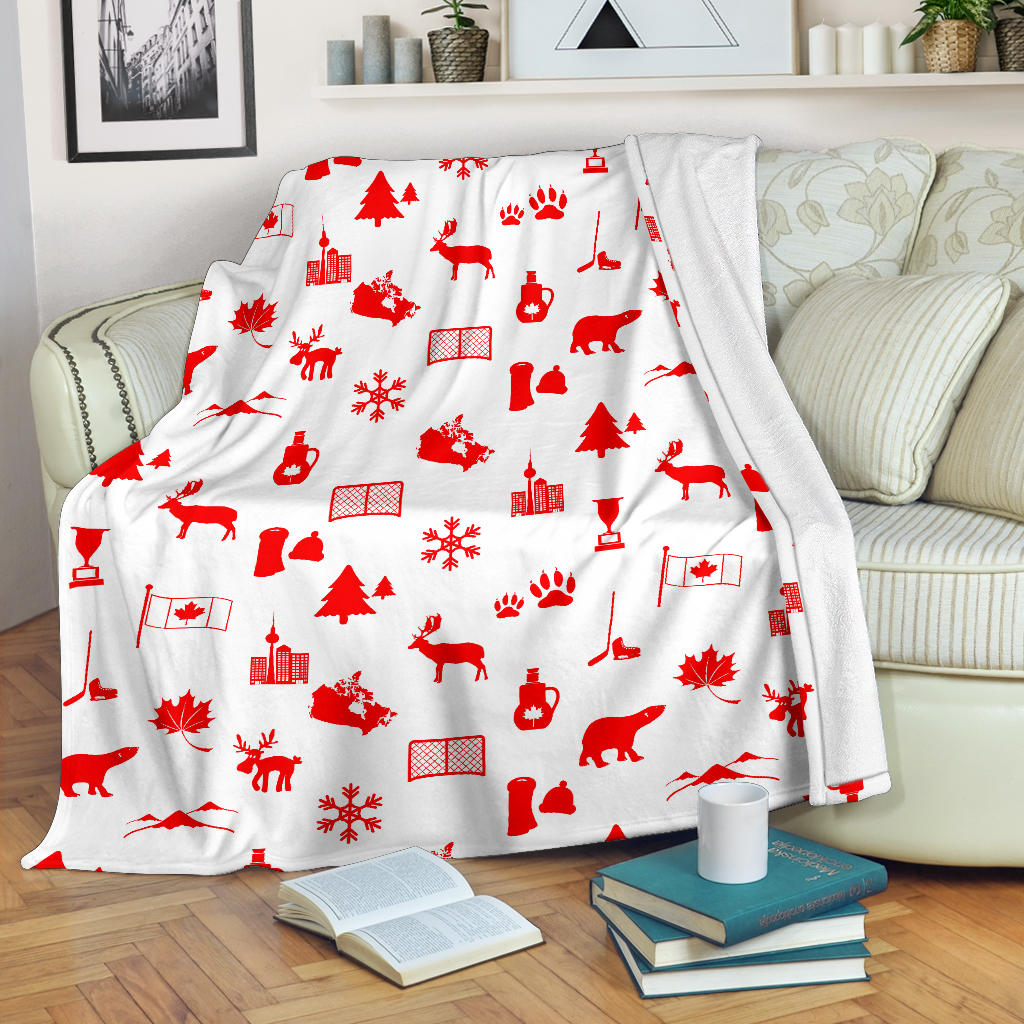 Canada Pattern Print Design 04 Premium Blanket