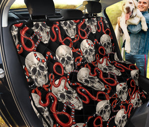 Red Snake Skull Pattern Dog Car Seat Covers