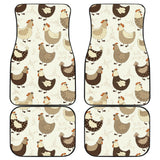 Cute Rooster Chicken Cock Front And Back Car Mats