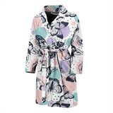 Butterfly Pattern Men'S Bathrobe