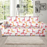 Giraffe Pattern Print Design 03 Sofa Slipcover