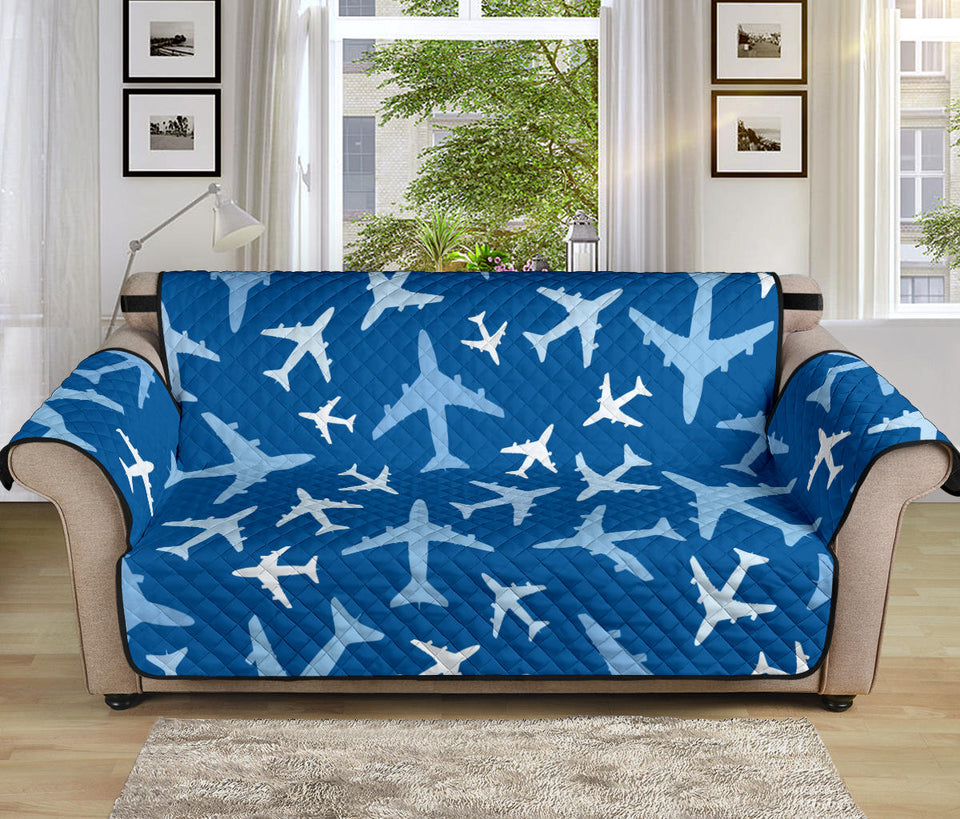 Airplane pattern in the sky Sofa Cover Protector