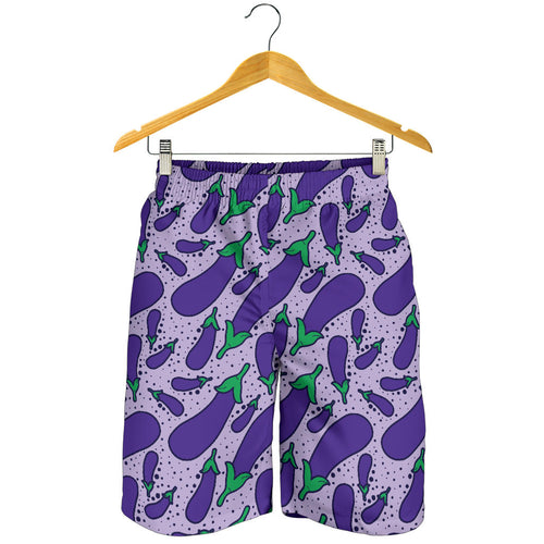 Eggplant Pattern Print Design 03 Men Shorts