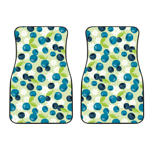 Blueberry Flower Pattern  Front Car Mats