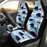 Polar Bear Winter Snow Pattern  Universal Fit Car Seat Covers
