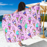 Cute Ice Cream Cone Animal Pattern Sarong