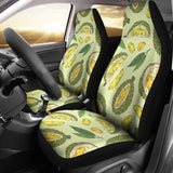 Durian Leaves Pattern Background Universal Fit Car Seat Covers