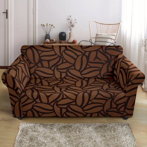 Coffee Bean Pattern Loveseat Couch Slipcover
