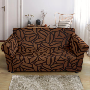 Coffee Bean Pattern Loveseat Couch Slipcover