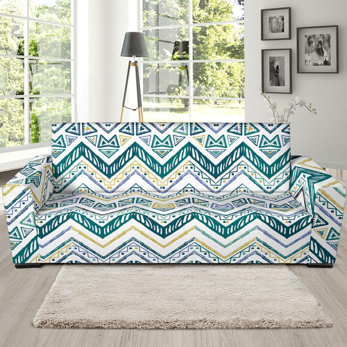 Zigzag  Chevron Paint Design Pattern Sofa Slipcover