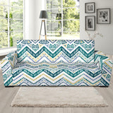 Zigzag  Chevron Paint Design Pattern Sofa Slipcover