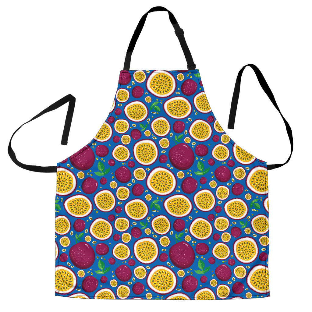 Passion Fruit Blue Background Adjustable Apron