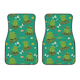 Cute Frog Dragonfly Design Pattern Front Car Mats