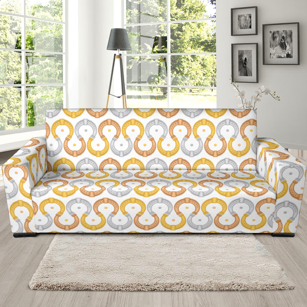Horseshoes Pattern Print Design 03 Sofa Slipcover