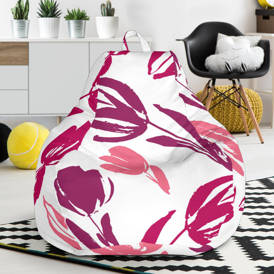 Pink Sketch Tulip Pattern Bean Bag Cover