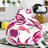 Pink Sketch Tulip Pattern Bean Bag Cover
