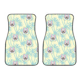French Bulldog Hawaii Blackground Front Car Mats