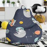 Cute Sloth Astronaut Star Planet Rocket Pattern Bean Bag Cover