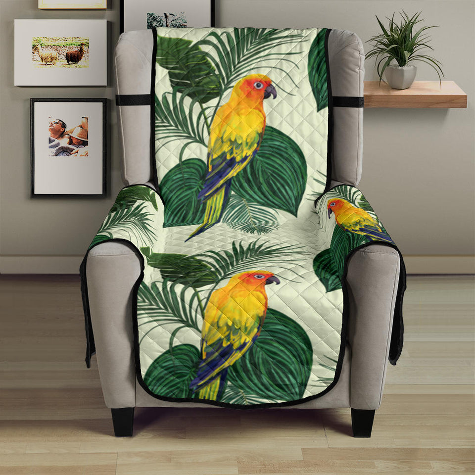 Beautiful parrot palm leaves pattern Chair Cover Protector